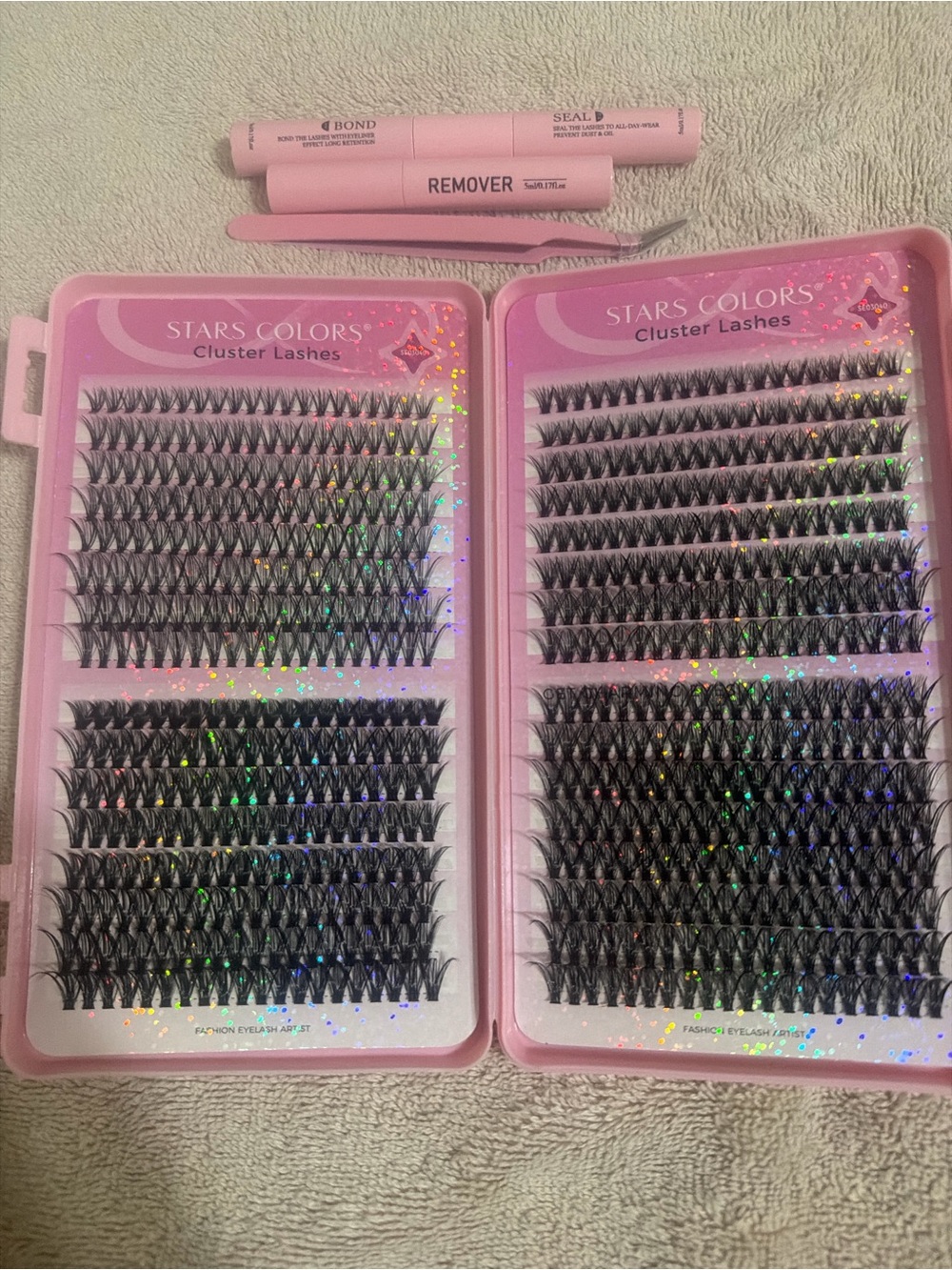 SHEIN Pink Cluster Lash Set with Tools